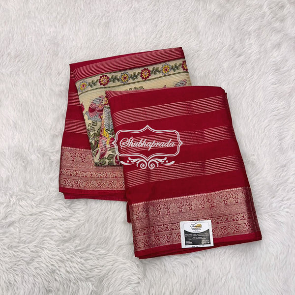 Kalamkari Chiffon Saree