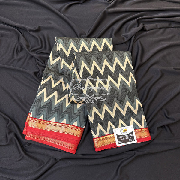 Light Weight Zigzag Print Viscose Saree