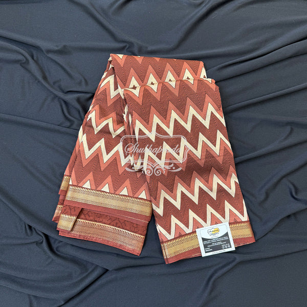 Light Weight Zigzag Print Viscose Saree