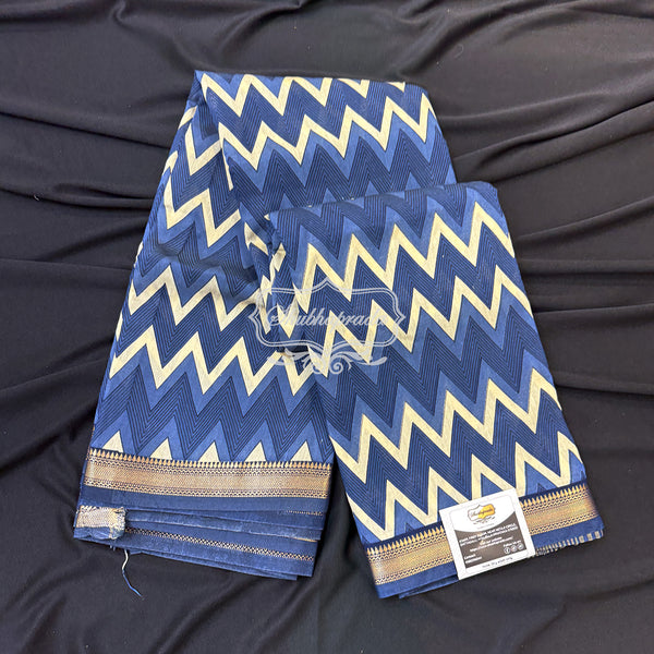 Light Weight Zigzag Print Viscose Saree