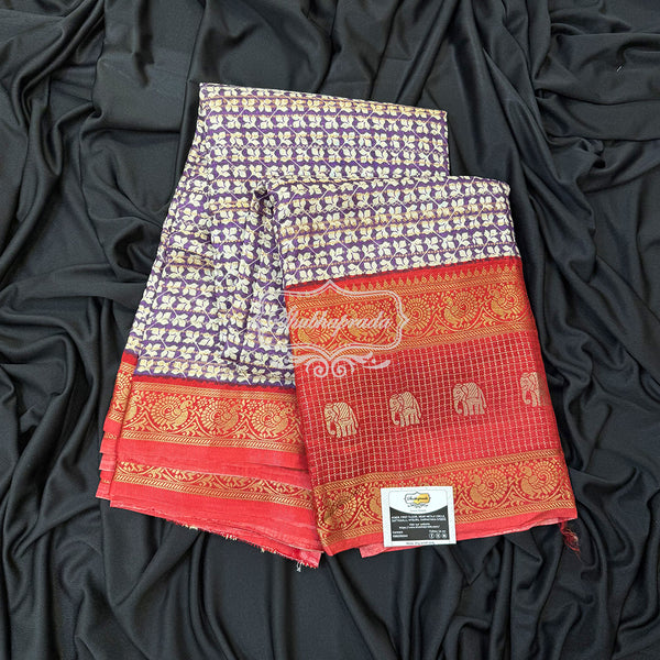 Lavander Premium Dola Silk Saree