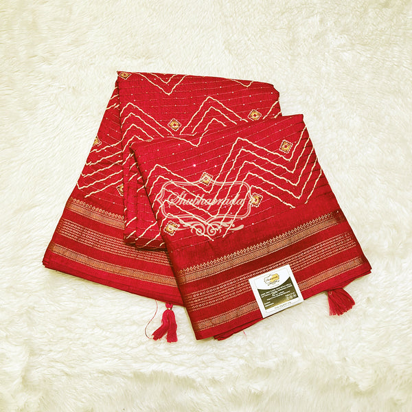 Sequence Work Dola Silk Saree