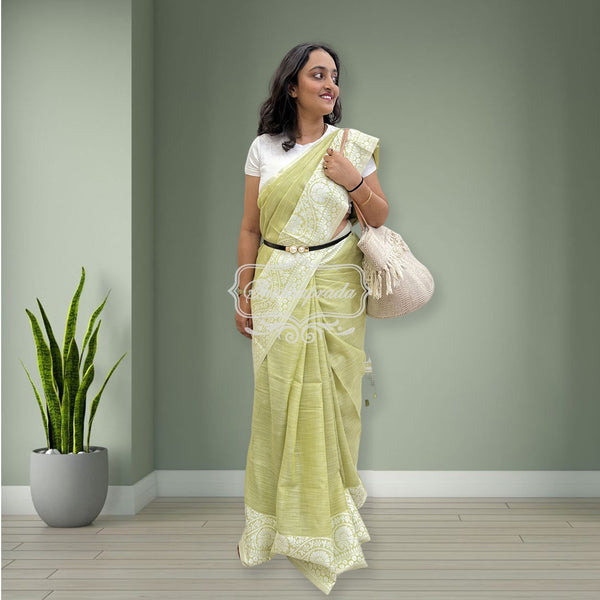 Linen Cotton Saree