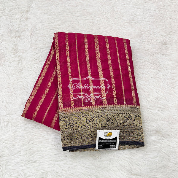 Premium Banarasi Georgette Saree with Rich Pallu and Border