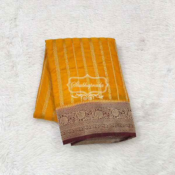 Premium Banarasi Georgette Saree with Rich Pallu and Border