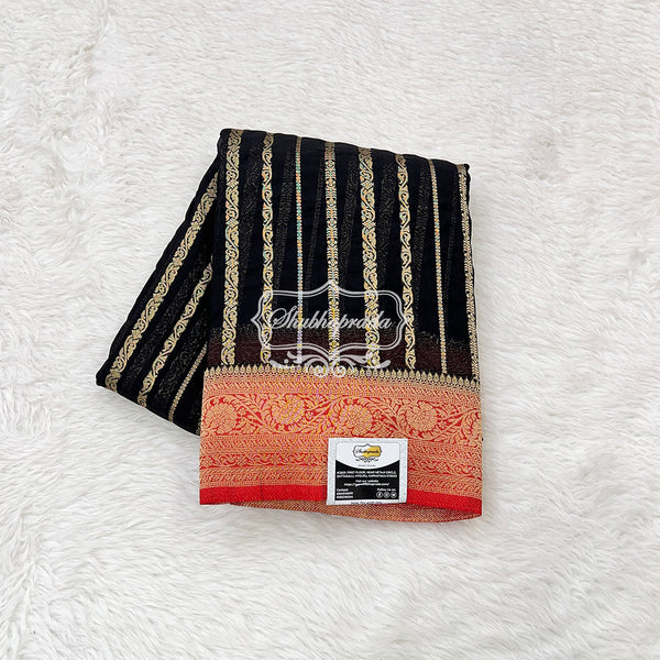 Premium Banarasi Georgette Saree with Rich Pallu and Border