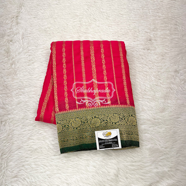 Premium Banarasi Georgette Saree with Rich Pallu and Border
