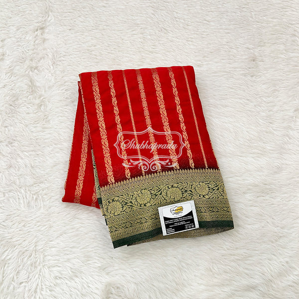 Premium Banarasi Georgette Saree with Rich Pallu and Border