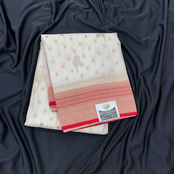 Banarasi Georgette Saree with Golden Weave Butta and Parrot