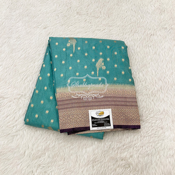 Banarasi Georgette Saree with Golden Weave Butta and Parrot