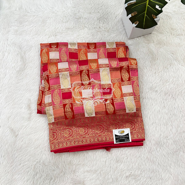 Satin Crepe Pashmina Weaving Saree