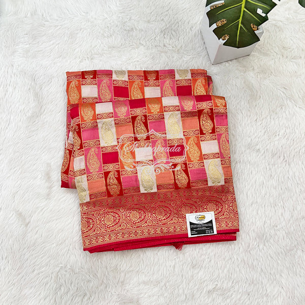 Satin Crepe Pashmina Weaving Saree