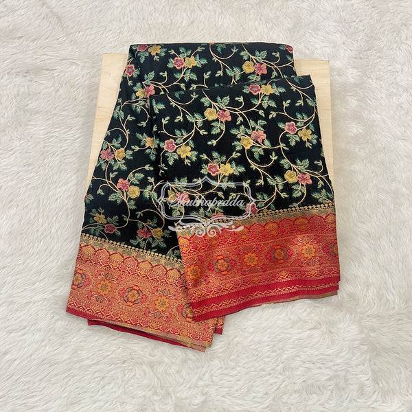 Premium Georgette Saree with Meenakari Print