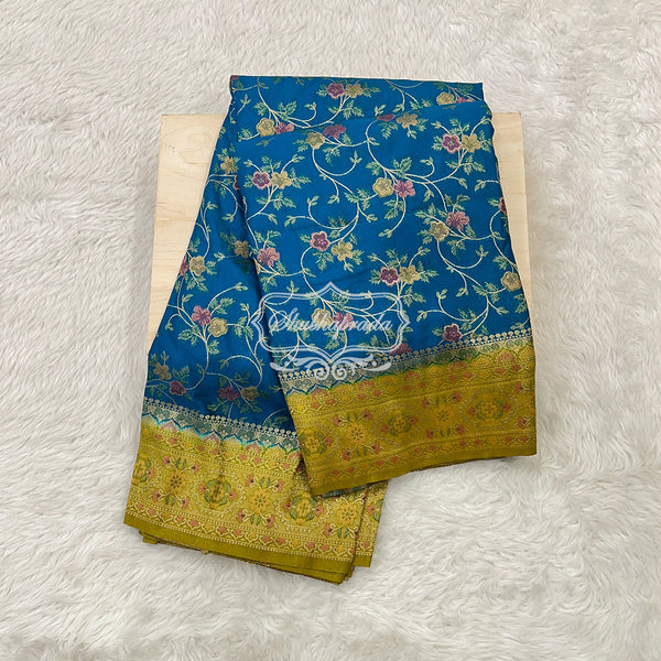 Premium Georgette Saree with Meenakari Print