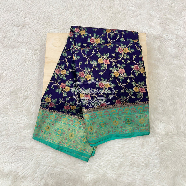 Premium Georgette Saree with Meenakari Print