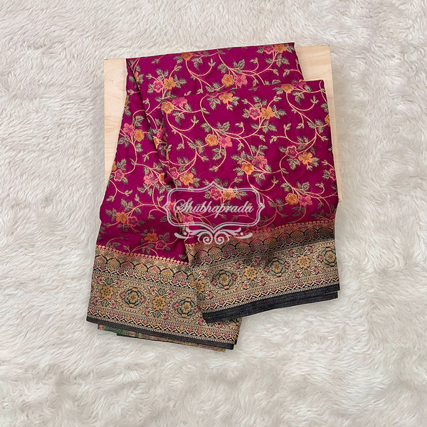 Premium Georgette Saree with Meenakari Print