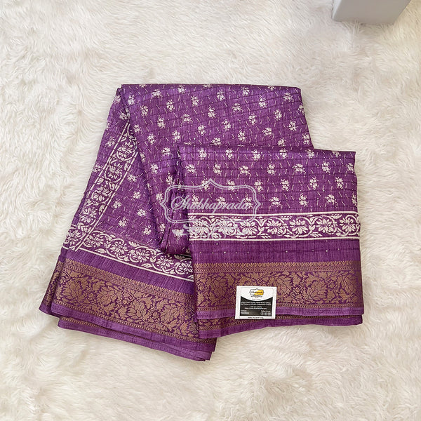 Floral Print Dola Silk Saree