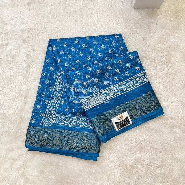 Floral Print Dola Silk Saree