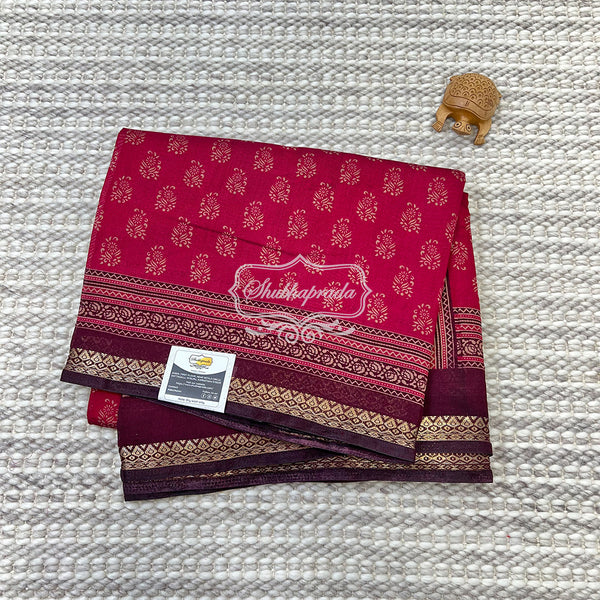 Soft Cotton Saree with Floral Print
