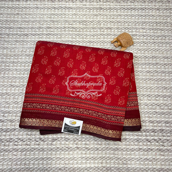 Soft Cotton Saree with Floral Print