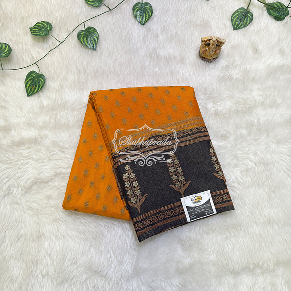 Orange Rich Buti Premium Khaddi Georgette Banarasi Saree