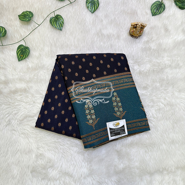 Black & Blue Rich Buti Premium Khaddi Georgette Banarasi Saree