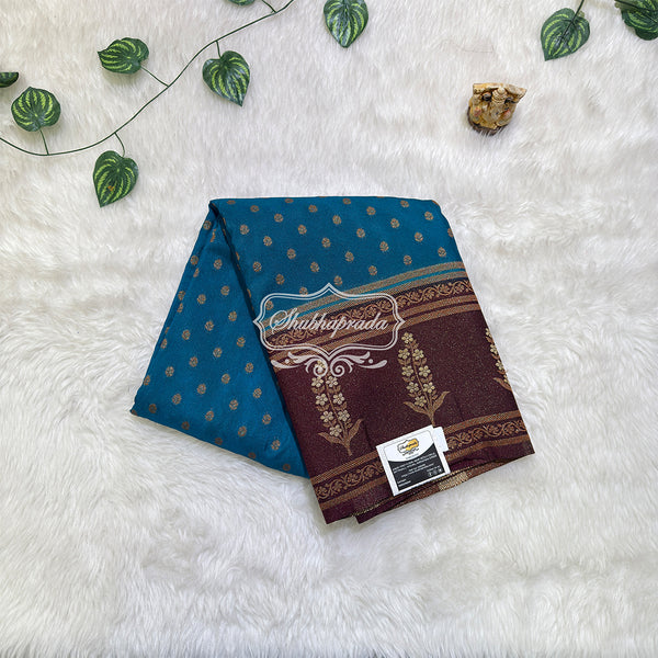 Blue Rich Buti Premium Khaddi Georgette Banarasi Saree