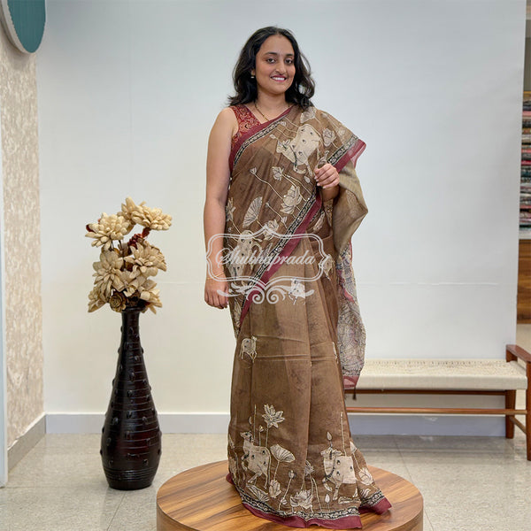 Pichwai Premium Chanderi With Kanta Work