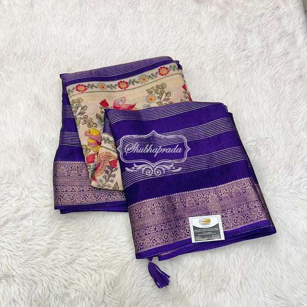 Kalamkari Chiffon Saree