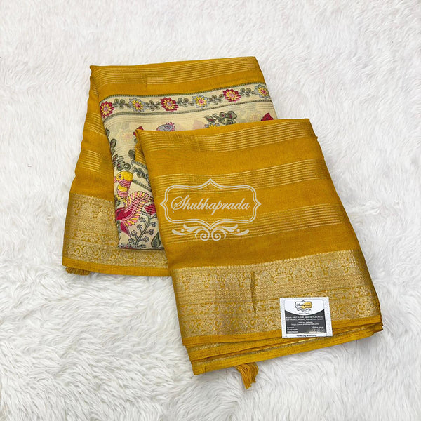 Kalamkari Chiffon Saree