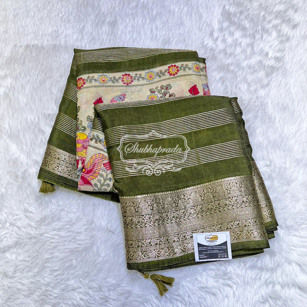Kalamkari Chiffon Saree